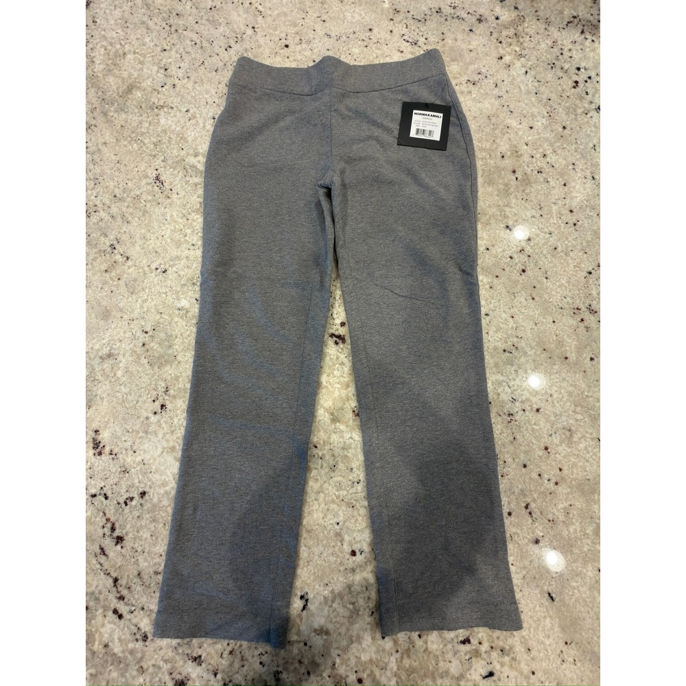 Norma Kamali Tailored Pencil Pants XS 29 Medium Heather Gray Pull On NWT
